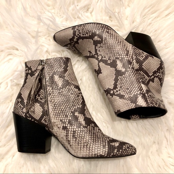 DOLCE VITA Snakeskin Block Heel Ankle Booties 9.5 - Picture 7 of 8